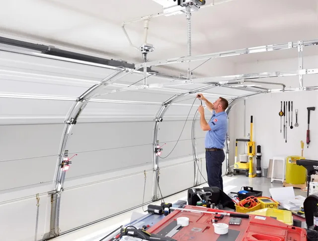 Garage door cable repair service by Southbury Garage Door Repair in Southbury
