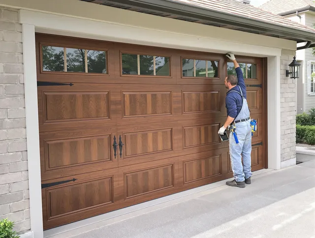 Custom garage door showcase by Southbury Garage Door Repair in Southbury