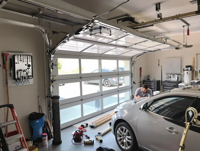 Garage door noise reduction service by Southbury Garage Door Repair in Southbury