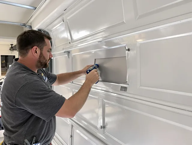 Garage door panel repair by Southbury Garage Door Repair in Southbury