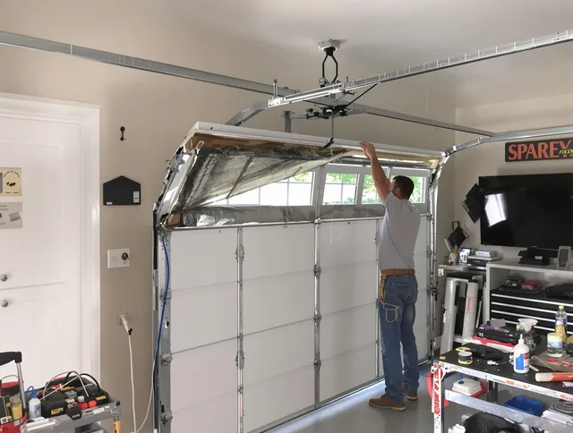 Garage door section replacement by Southbury Garage Door Repair in Southbury